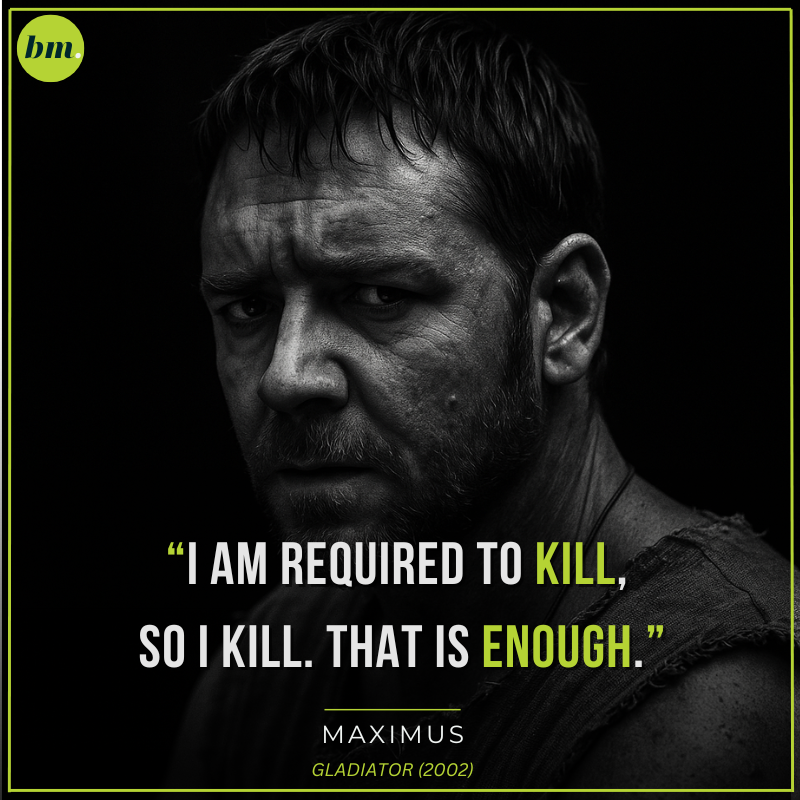 Maximus quote on duty and clarity of purpose.